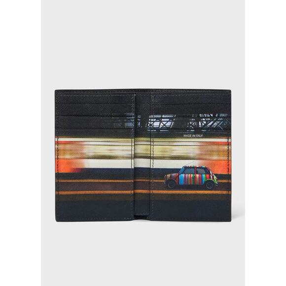 NWT $250 Paul Smith Mini Cooper Leather Vertical Wallet. Made in Italy. - Picture 1 of 7
